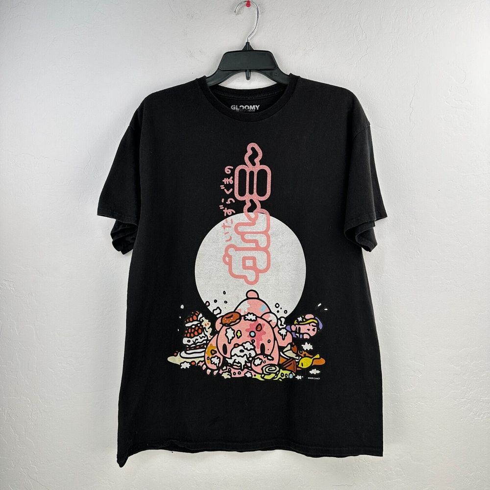 Gloomy Tshirt Mens Large Black Pink The Naughty‎ Grizzly Short Sleeve Tee Cotton